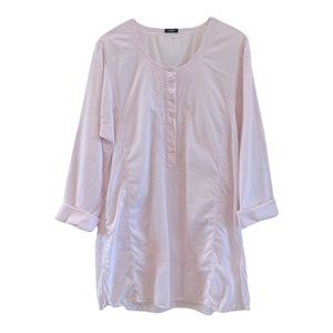 J. Crew Beach Shirt Long Sleeve Pink Cotton Sz S